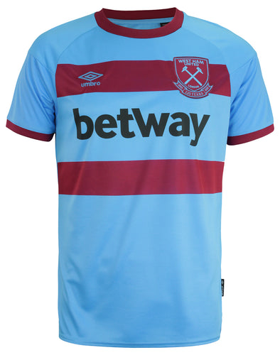 Umbro Men's West Ham United Commemorative 20/21 Away Jersey , Light Blue/Maroon