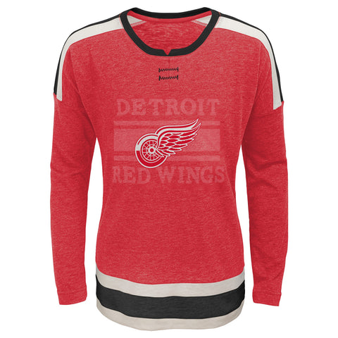 Outerstuff NHL Youth Girls (7-16) Detroit Red Wings Celly Hyper Slub Tee Shirt