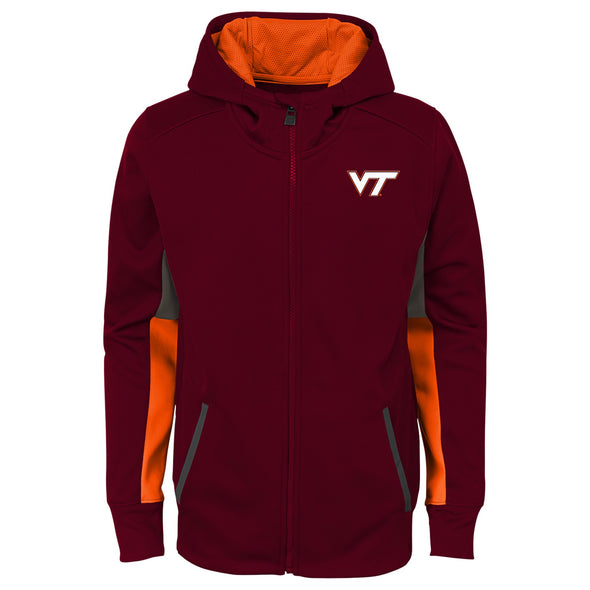 Outerstuff NCAA Youth Virginia Tech Hokies Connected Fleece Zip Sweater