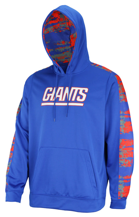 Zubaz NFL Men's New York Giants Hoodie w/ Oxide Sleeves