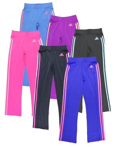 Adidas Youth Girls Athletic Yoga Stretch Pants - Many Colors