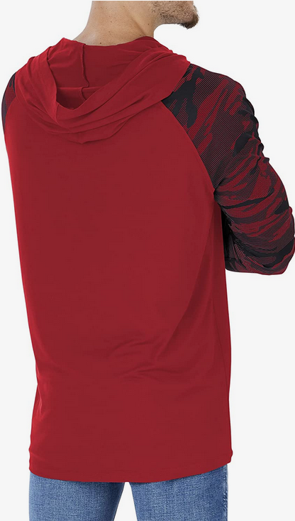 Zubaz Tampa Bay Buccaneers NFL Men's Lightweight Hoodie with Team Camo Sleeves
