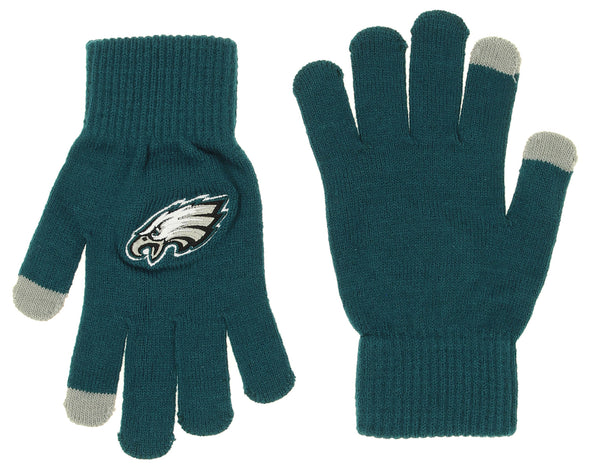 FOCO X Zubaz NFL Collab 3 Pack Glove Scarf & Hat Outdoor Winter Set, Philadelphia Eagles