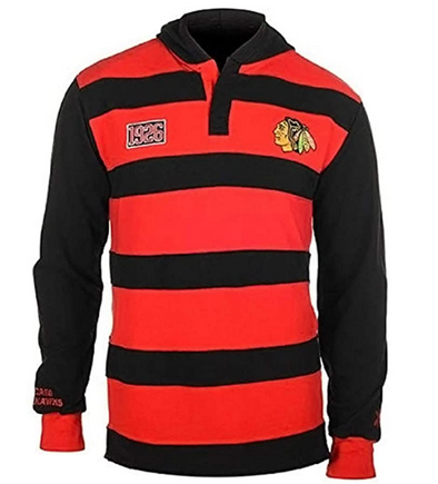 Klew NHL Hockey Chicago Blackhawks 2015 Cotton Rugby Hooded Top