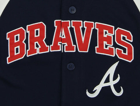 Outerstuff MLB Youth Boys Atlanta Braves Blank Baseball Jersey, Navy