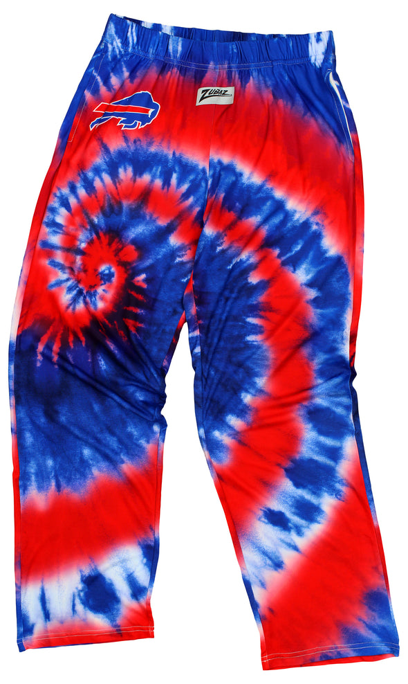Zubaz Buffalo Bills NFL Men's Tie Dye Team Colors Lounge Pants, Blue