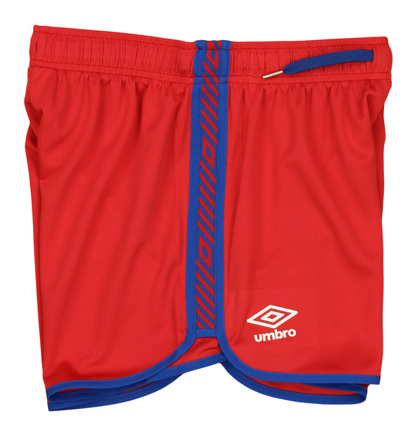 Umbro Women's Taped Fitness Shorts, Vermillion/Tw Royal