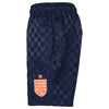 Umbro Men's Coral Studio Reversible Checkerboard Shorts, Navy/Living Coral