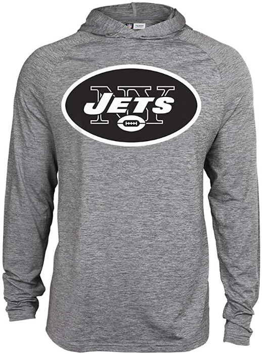 Zubaz New York Jets NFL Men's Grey Lightweight Hoodie w/ Tonal Camo Sleeves