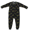 NHL Toddlers Dallas Stars Full Zip Raglan Logo Print Coverall, Black