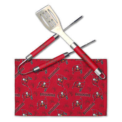 Northwest NFL Tampa Bay Buccaneers Scatter Print 3 Piece BBQ Grill Set