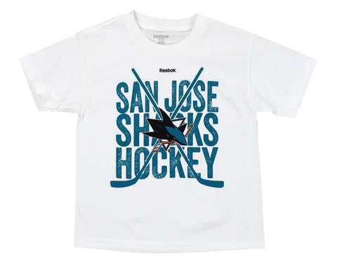 Reebok NHL Youth San Jose Sharks "Cross Sticks" Short Sleeve Graphic Tee