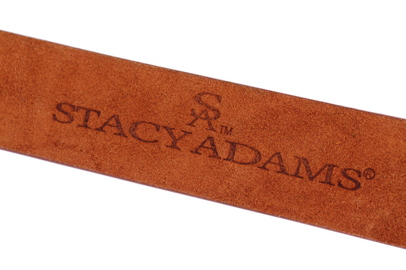 Stacy Adams 6-204 Wrinkled Grain Mens Adjustable Belt w/ Perforated Detail