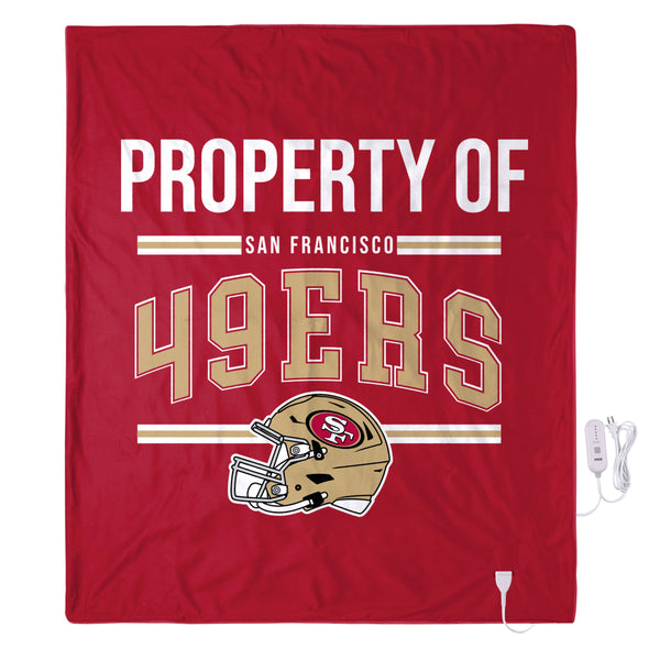 FOCO NFL San Francisco 49ers Exclusive Heated Throw Blanket, 50"x60"