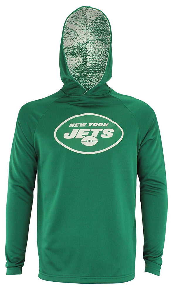 Zubaz NFL New York Jets Men's Lightweight Performance French Terry Hoodie