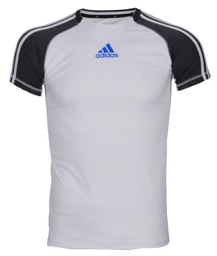 Adidas Youth Athletic Performance Climalite T-Shirt, White / Dark Gray