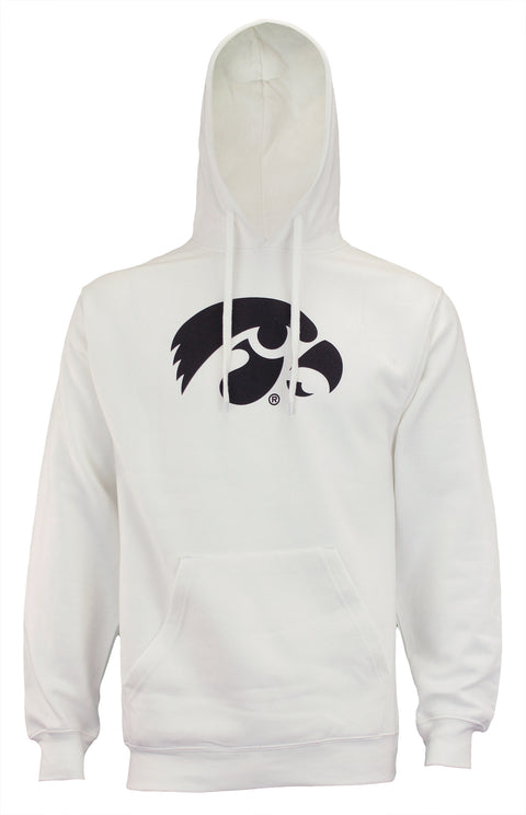 Outerstuff NCAA Men's Iowa Hawkeyes FZ Team Logo Hoodie, White