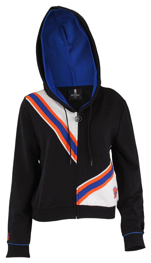 FISLL NBA Basketball Women's New York Knicks Zip Up Fleece Hoodie