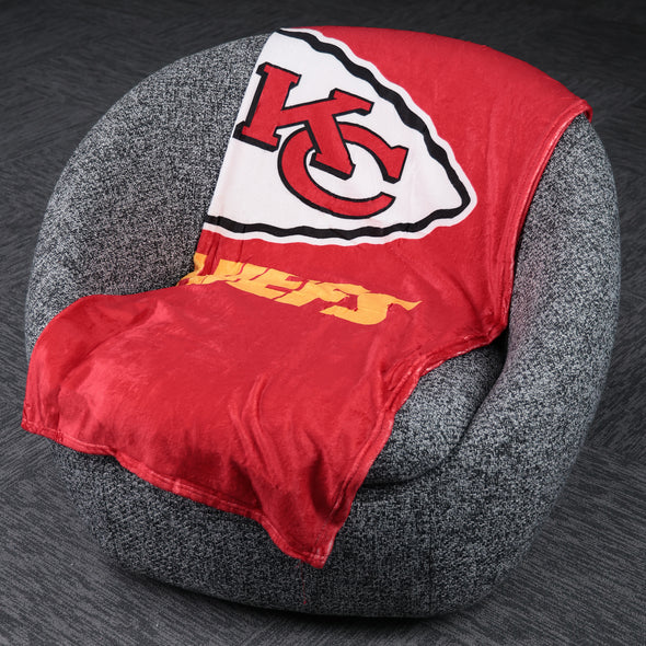FOCO NFL Kansas City Chiefs Plush Soft Micro Raschel Throw Blanket, 50 x 60