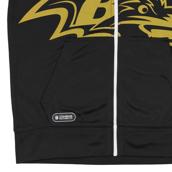 Outerstuff NFL Men's Baltimore Ravens Drill Performance Full Zip Hoodie