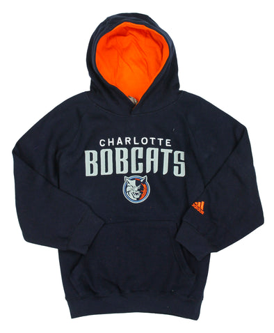 Adidas NBA Basketball Youth Boys Charlotte Bobcats Pull Over Hoodie, Navy