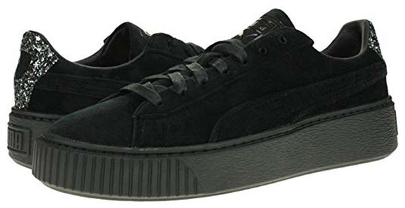 PUMA Women's Suede Platform Crushed Gem, Black