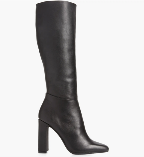 Steve Madden Women's Ally Knee-High Boots, Black Leather