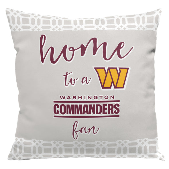 Northwest NFL Washington Commanders Sweet Home Fan 2 Piece Throw Pillow Cover