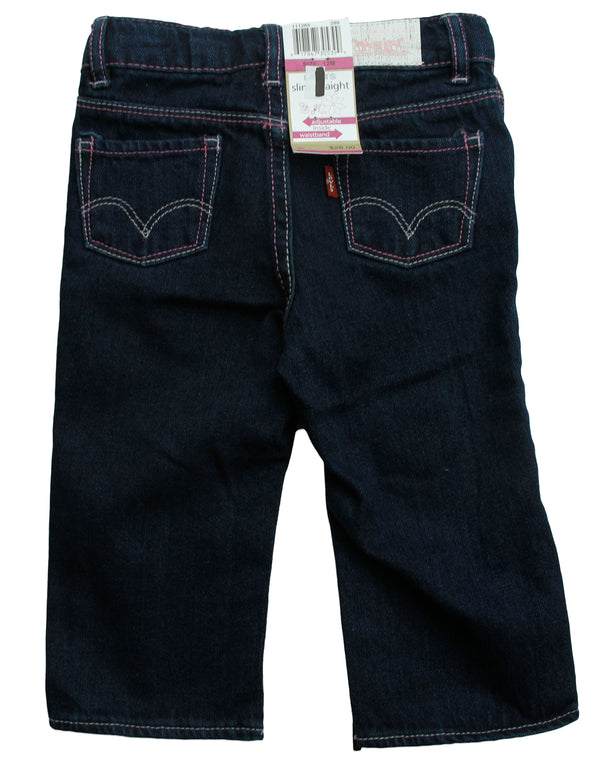 Levi's 111265 Infant Girls Slim Straight Denim Jeans - Dark Blue