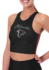 Certo By Northwest NFL Women's Atlanta Falcons Crosstown Midi Bra, Black