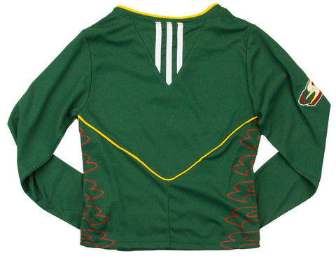 Adidas WNBA Youth Girls Seattle Storm Long Sleeve Shooting Shirt, Green