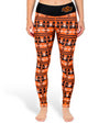 NCAA Women's Oklahoma State Cowboys Aztec Print Leggings, Orange