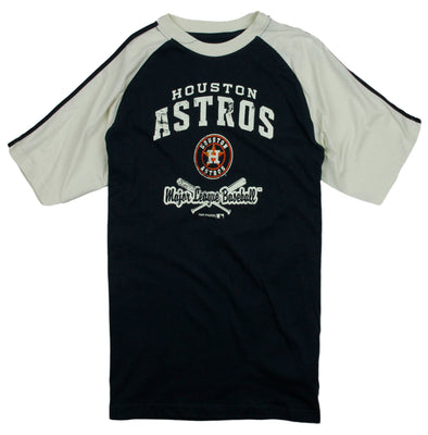 MLB Youth / Little Kids Houston Astros Vintage Graphics Baseball Raglan Shirt, Navy