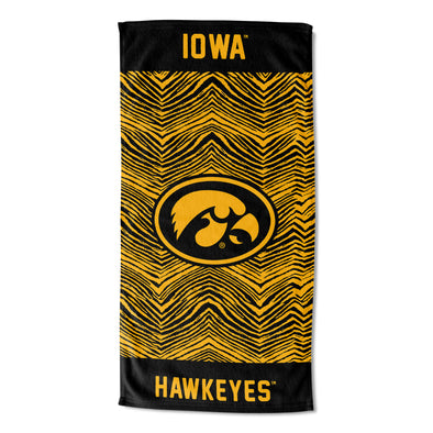 Northwest NCAA Iowa Hawkeyes State Line Beach Towel, 30x60