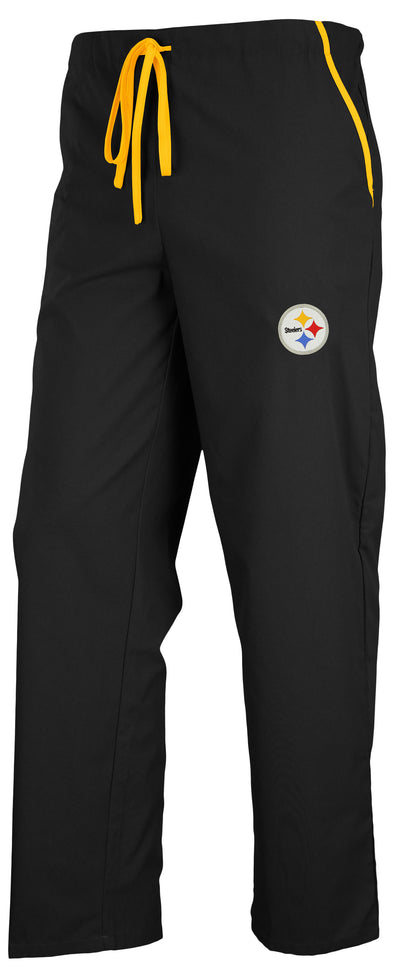 Fabrique Innovations NFL Unisex Pittsburgh Steelers Repeat Logo Scrub Pants