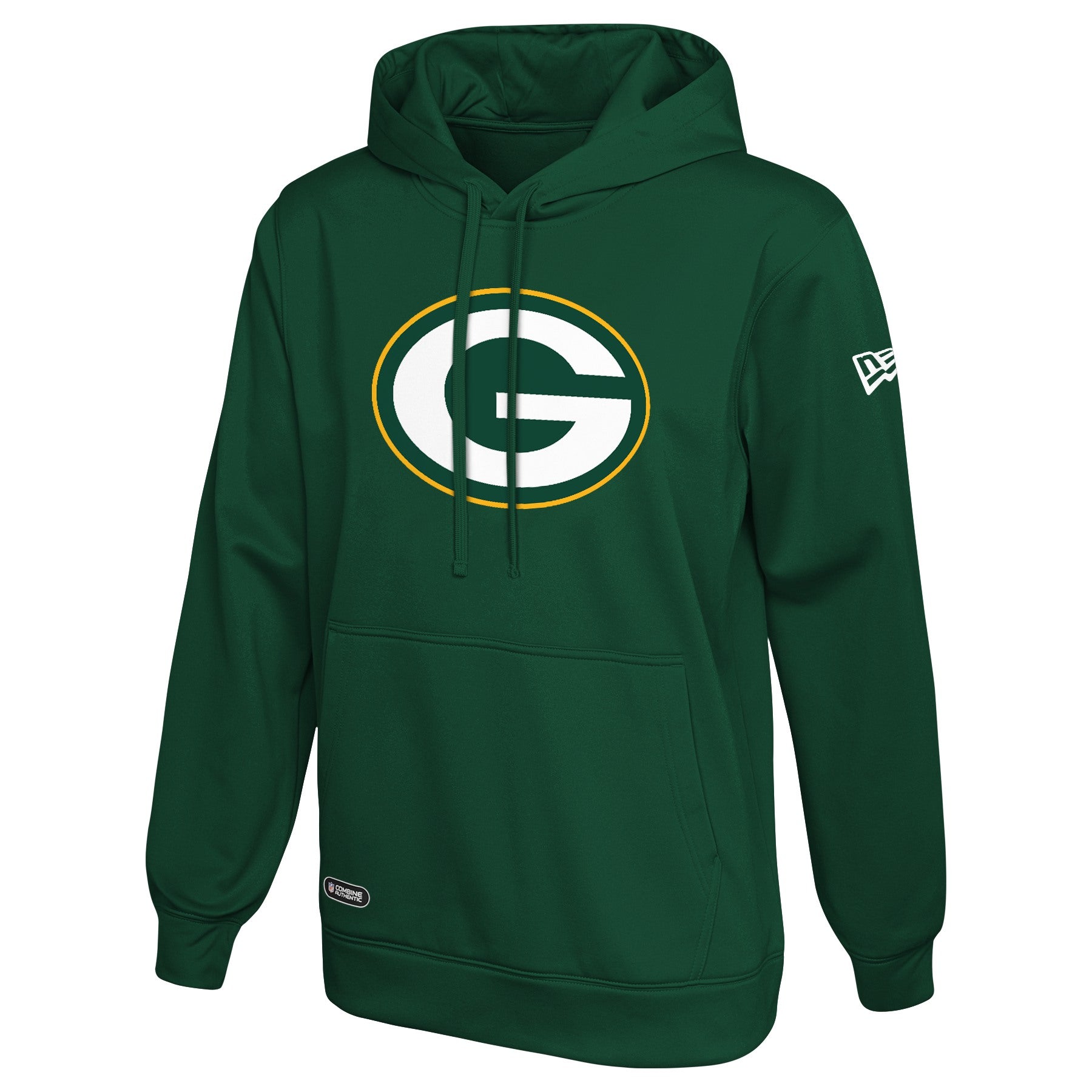 Men's Green Bay Packers New Era Combine Authentic Stadium Logo Pullover Hoodie Size: Medium