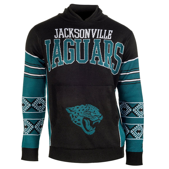Forever Collectibles NFL Men's Jacksonville Jaguars Big Logo Hooded Sweater, Black