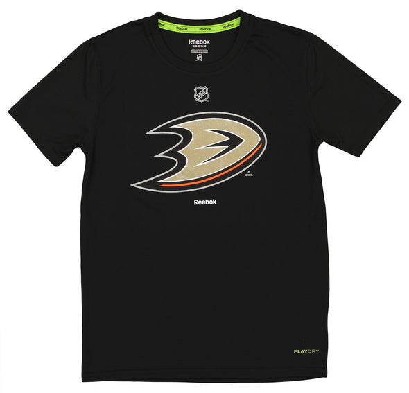 Reeobk NHL Youth Boys Anaheim Ducks Primary Logo Tee Shirt, Black