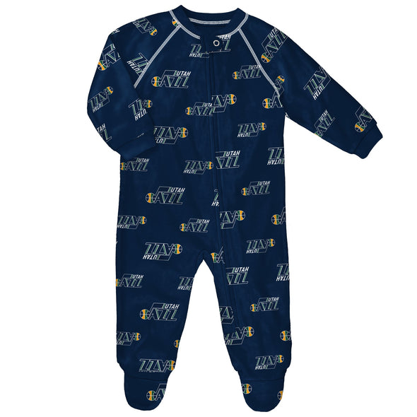 Outerstuff NBA Infant Utah Jazz Raglan Zip Up Coverall