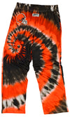 Zubaz Cleveland Browns NFL Men's Tie Dye Team Colors Lounge Pants, Orange