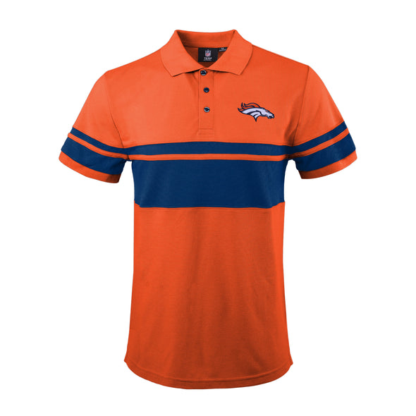 FOCO Men's NFL Denver Broncos Stripe Polo Shirt
