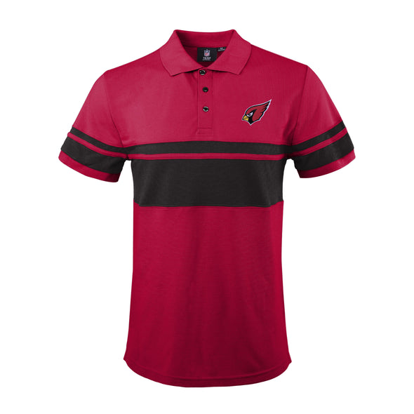 FOCO Men's NFL Arizona Cardinals Stripe Polo Shirt