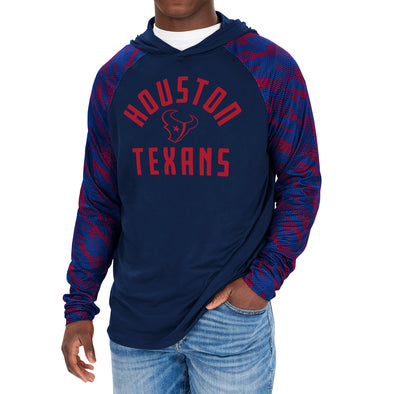 Zubaz NFL Men's Houston Texans Viper Print Pullover Hooded Sweatshirt