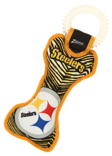 Zubaz X Pets First NFL Pittsburgh Steelers Team Ring Tug Toy for Dogs