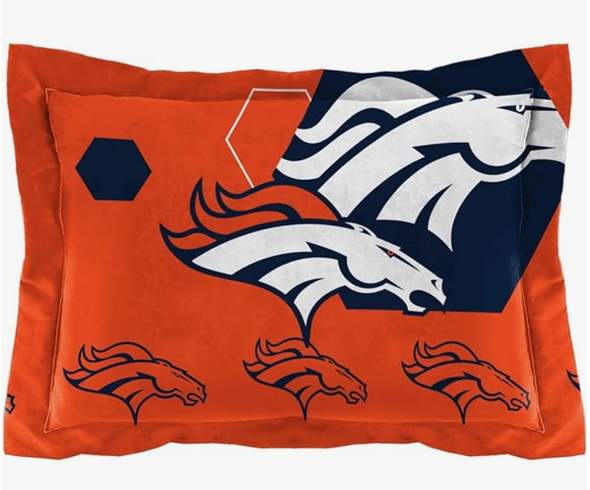 Northwest NFL Denver Broncos Hexagon Comforter & Sham Set