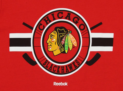 Reebok NHL Youth Chicago Blackhawks Long Sleeve Emblematic Tee, Red