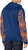 Zubaz Men's Chicago Bears Team Color Zebra Accent Full Zip Hoodie