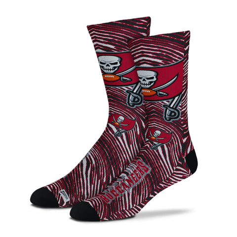 Zubaz By For Bare Feet NFL Adults Unisex Tampa Bay Buccaneers Zubified Dress Socks, Large