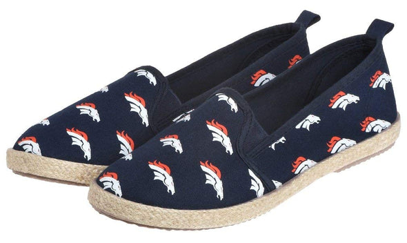 FOCO NFL Women's Denver Broncos Espadrille Canvas Shoe