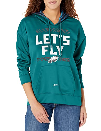 Zubaz NFL Men's Philadelphia Eagles Solid Team Hoodie With Camo